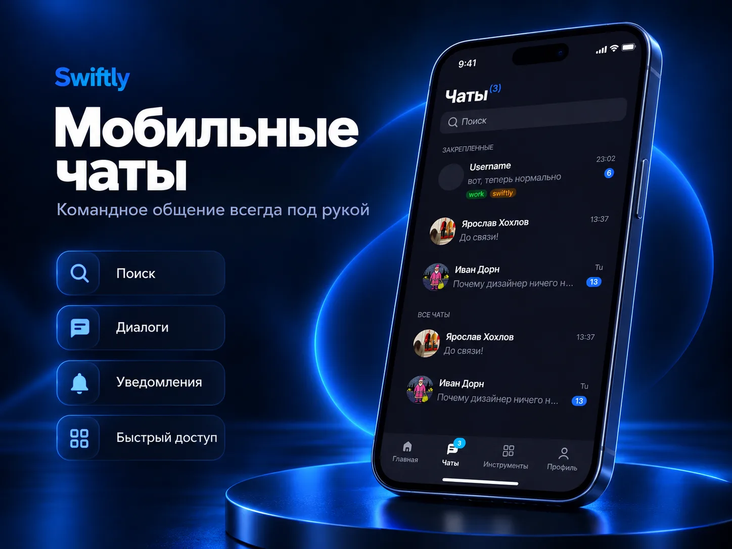 Swiftly — SaaS-платформа для командной работы